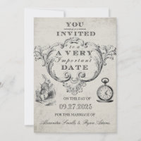 Alice in Wonderland Wedding Invitation