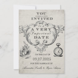 Alice in Wonderland Wedding Invitation