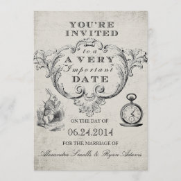 Alice in Wonderland Wedding Invitation