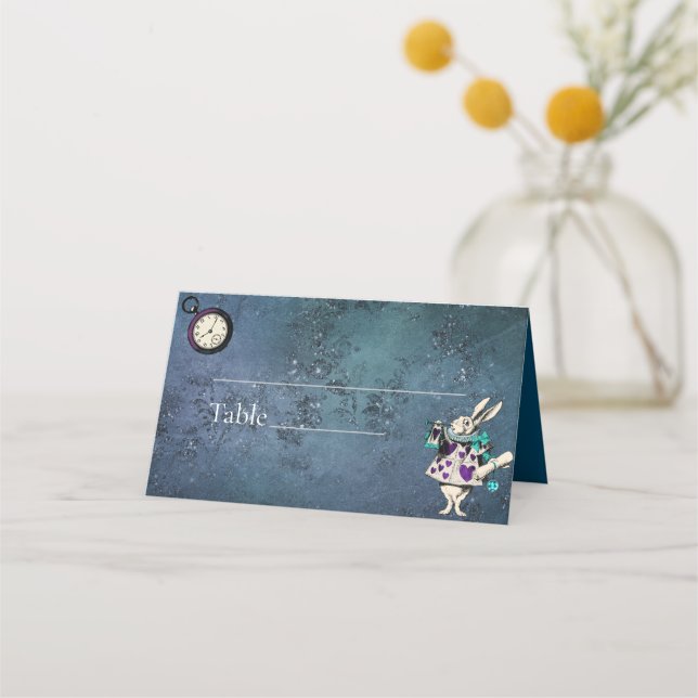 Alice in Wonderland Wedding Place Card (Front)