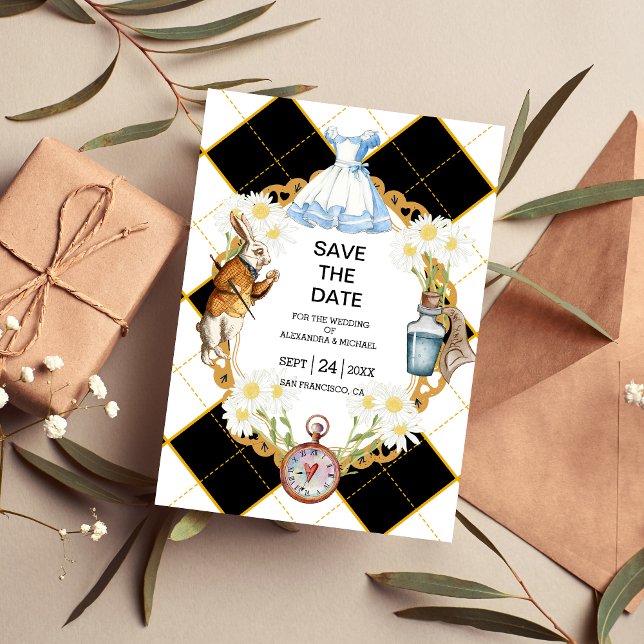 Alice in Wonderland Wedding Save The Date (Creator Uploaded)