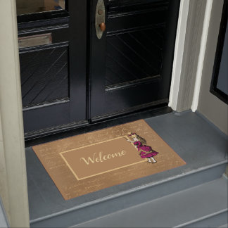 Alice in Wonderland Welcome  Doormat