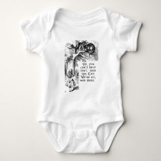 Alice in Wonderland - We're all mad here Baby Bodysuit