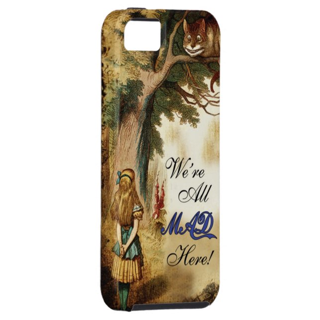 Alice in Wonderland We're all mad here Case-Mate iPhone Case (Back/Right)