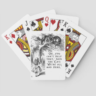 Alice in Wonderland - We're all mad here Playing Cards