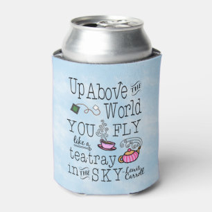 Alice in Wonderland Whimsical Typography Monogram Can Cooler