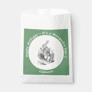 Alice in Wonderland White Rabbit Birthday Party Favour Bags