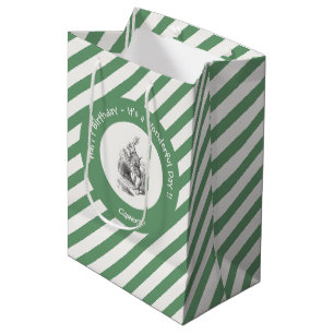 Alice in Wonderland White Rabbit Birthday Party Medium Gift Bag
