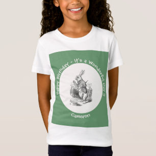 Alice in Wonderland White Rabbit Birthday Party T-Shirt