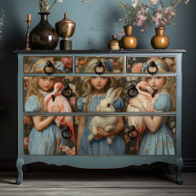 Alice in Wonderland White Rabbit Flamingo