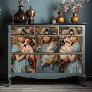 Alice in Wonderland White Rabbit Flamingo Tissue Paper