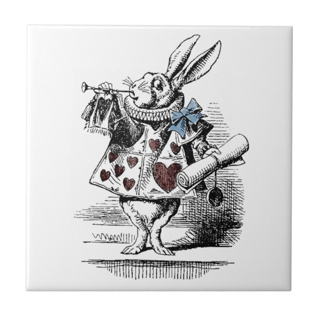 Alice in Wonderland White Rabbit Gift Tile (Front)