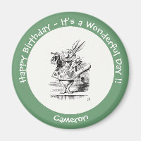 Alice in Wonderland White Rabbit Herald Birthday