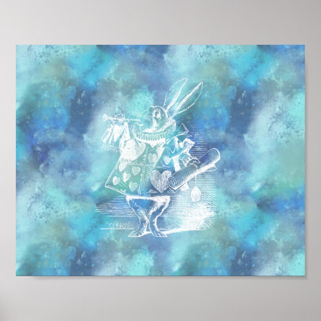 Alice in Wonderland White Rabbit Horizontal Print (Front)