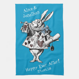 Alice in Wonderland White Rabbit Kitchen Towel