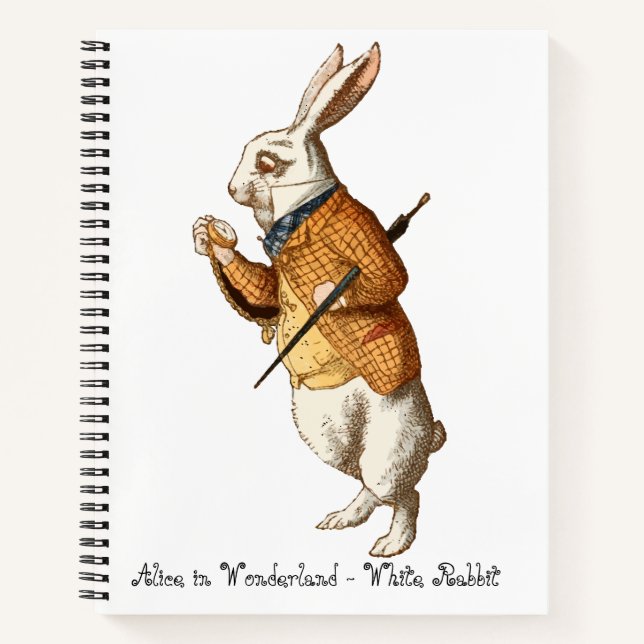   Alice in Wonderland - White Rabbit Notebook (Front)