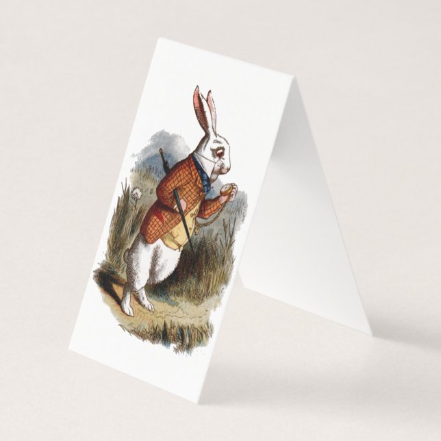 Alice in Wonderland White Rabbit Personalise Card (Front)