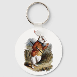Alice in Wonderland White Rabbit Personalize Key Ring
