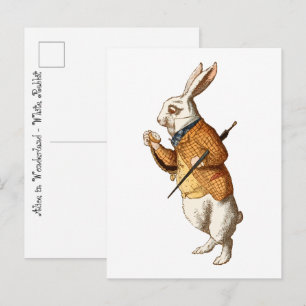Alice in Wonderland - White Rabbit Postcard