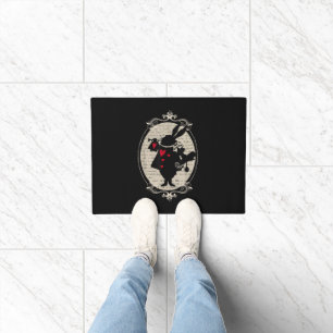Alice In Wonderland White Rabbit Vintage Book Doormat