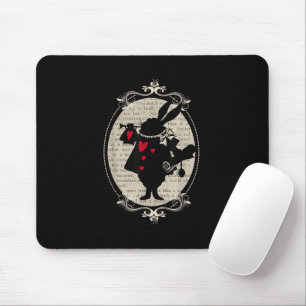 Alice In Wonderland White Rabbit Vintage Book Mouse Mat
