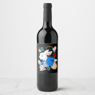 Alice In Wonderland - White Rabbit Wine Label