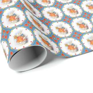 Alice in Wonderland White Rabbit Wrapping Paper