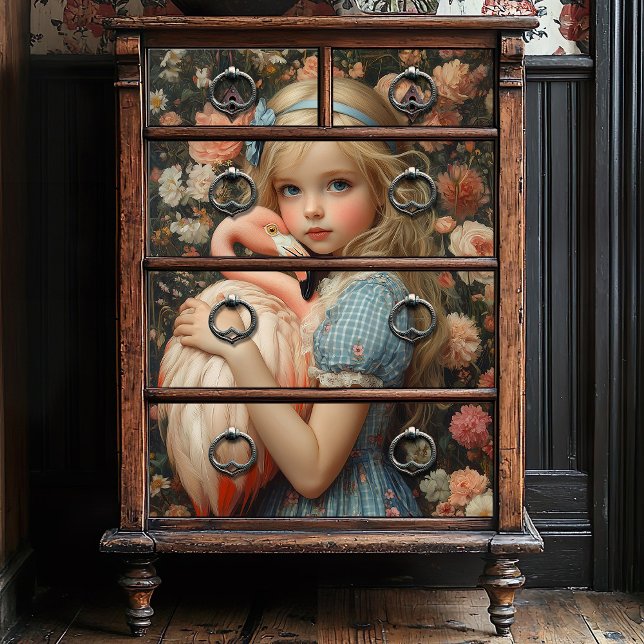 Alice in Wonderland with Flamingo Tissue Paper (Creator Uploaded)