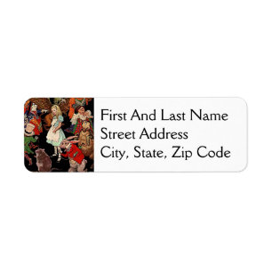 Alice in Wonderland with Friends Illustration