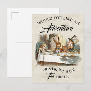 Alice in Wonderland , WOULD YOU LIKE AN ADVENTURE Postcard