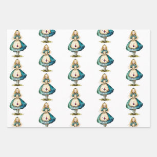 Alice in Wonderland Wrapping Paper Sheet