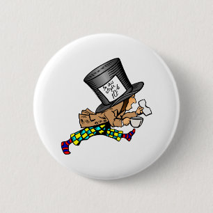 Alice in Wonderland's Mad Hatter 6 Cm Round Badge