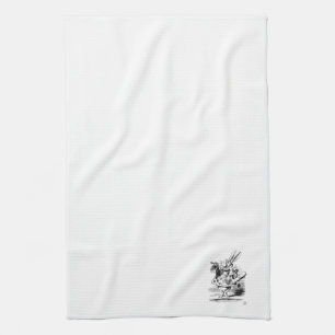 Alice in Wonderlands White Rabbit Kitchen Towel