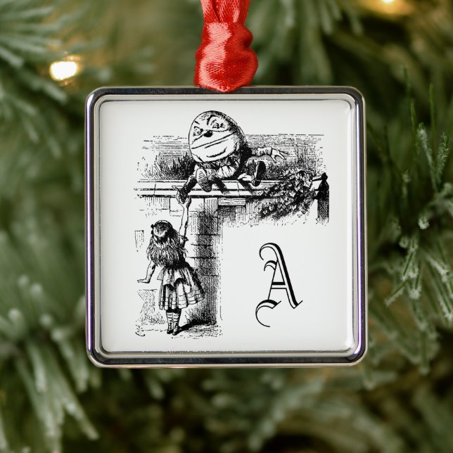 Alice in Wondlerand, Humpty Dumpty with Alice Metal Tree Decoration (Tree)
