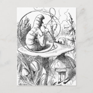 Alice Looking Up at the Caterpillar Postcard