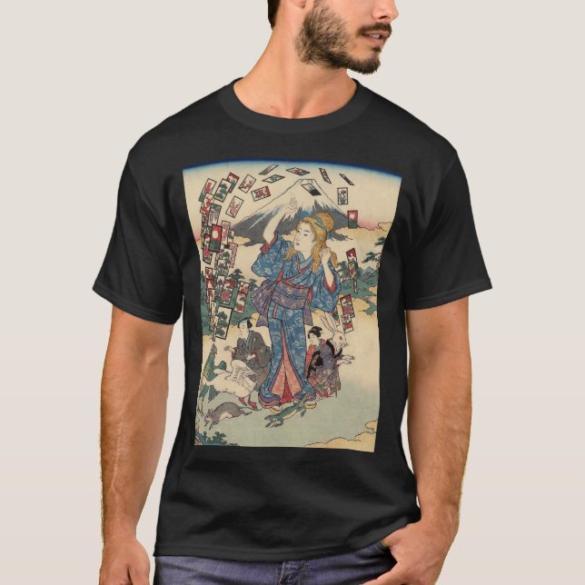 Alice Lost in Japan | Ukiyo-e Floating Wonderland T-Shirt (Front)