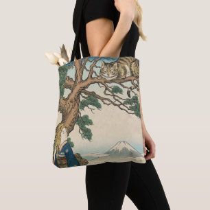 Alice Lost in Japan Ukiyo-e Mad Journey Tote Bag