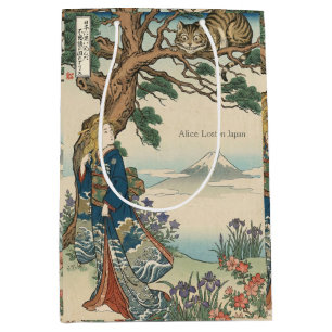 Alice Lost in Japan Ukiyo-e Mad Tea Party Medium Gift Bag