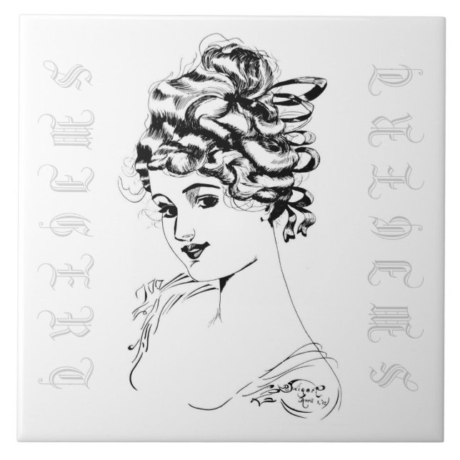 Alice M. McPherrin by Russell L. Swigert 1917 art  Tile (Front)
