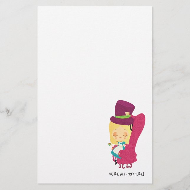 Alice Mad Hatter Stationery (Front)