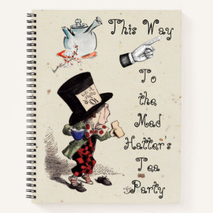 Alice - Mad Hatter Tea Party 1865 Notebook