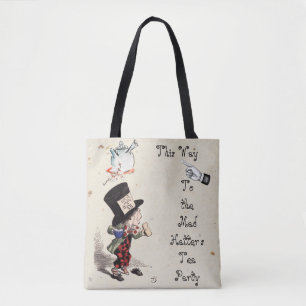 Alice - Mad Hatter Tea Party 1865 Tote Bag