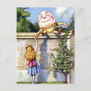 ALICE MEETS HUMPTY DUMPTY POSTCARD