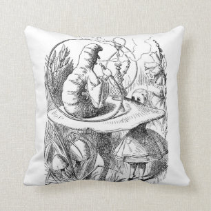Alice Meets the Caterpillar - Alice in Wonderland Cushion