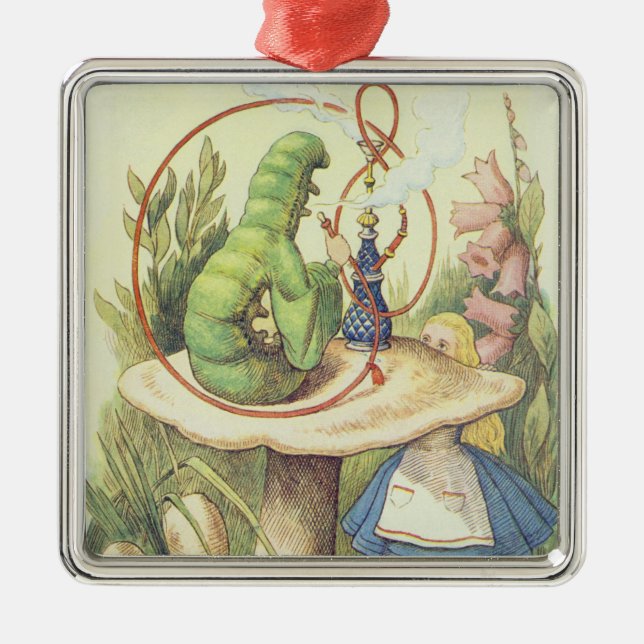 Alice Meets the Caterpillar Metal Tree Decoration (Front)