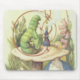 Alice Meets the Caterpillar Mouse Mat