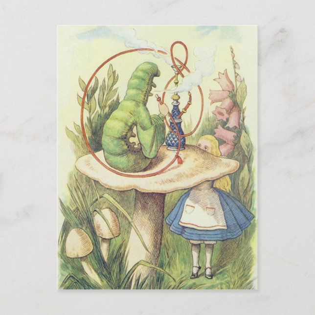 Alice Meets the Caterpillar Postcard (Front)