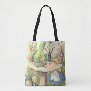 Alice Meets the Caterpillar Tote Bag