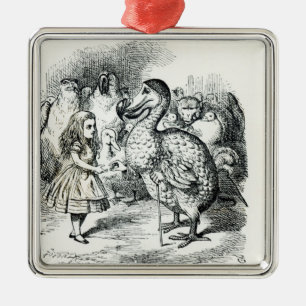 Alice meets the Dodo Metal Tree Decoration