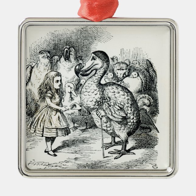 Alice meets the Dodo Metal Tree Decoration (Front)